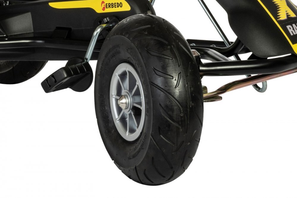 Ferbedo Kart ATX Air Racer negru scaun ajustabil functie free-wheel roti pneumatice frana de mana volan cu sunete 102 X 60 X h64 cm