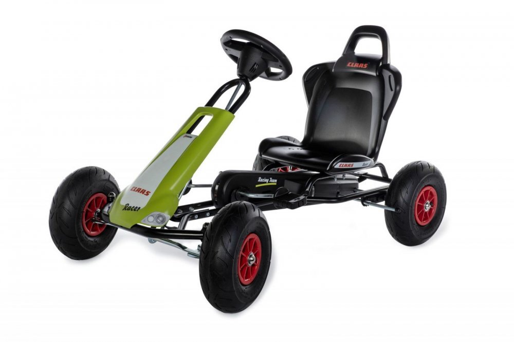 Ferbedo Kart Claas Air Racer verde scaun ajustabil functie free-wheel roti pneumatice frana de mana volan cu sunete 102 X 60 X 64 cm