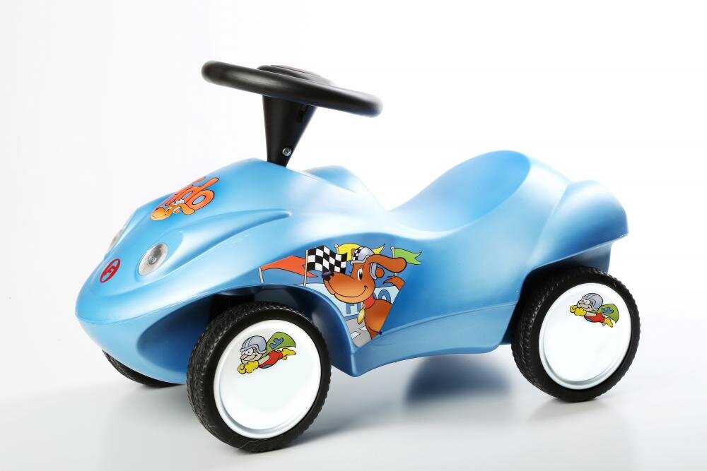 Ferbedo Masinuta copii fara pedale Fido Frizz Blue actionata cu picioarele pentru copii cu varsta 1-4 ani si cu inaltimea intre 70 - 110 cm