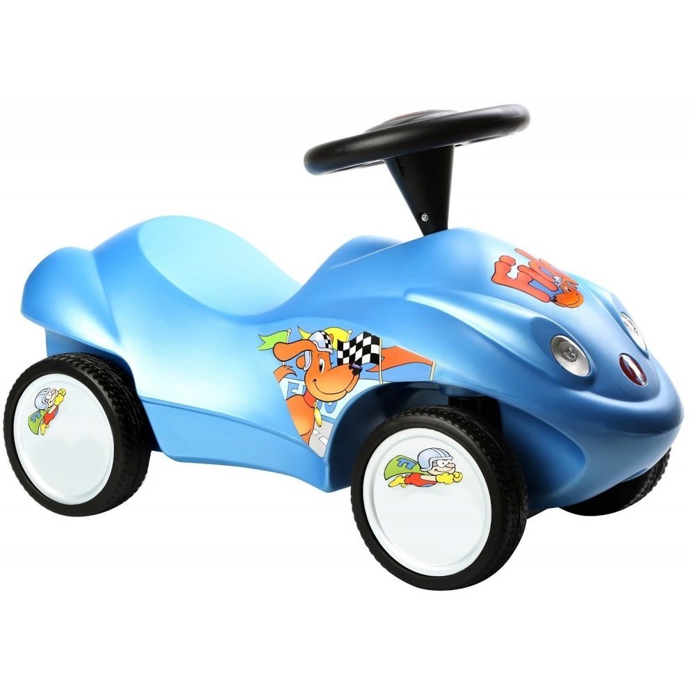 Ferbedo Masinuta copii fara pedale Fido Frizz Blue actionata cu picioarele pentru copii cu varsta 1-4 ani si cu inaltimea intre 70 - 110 cm