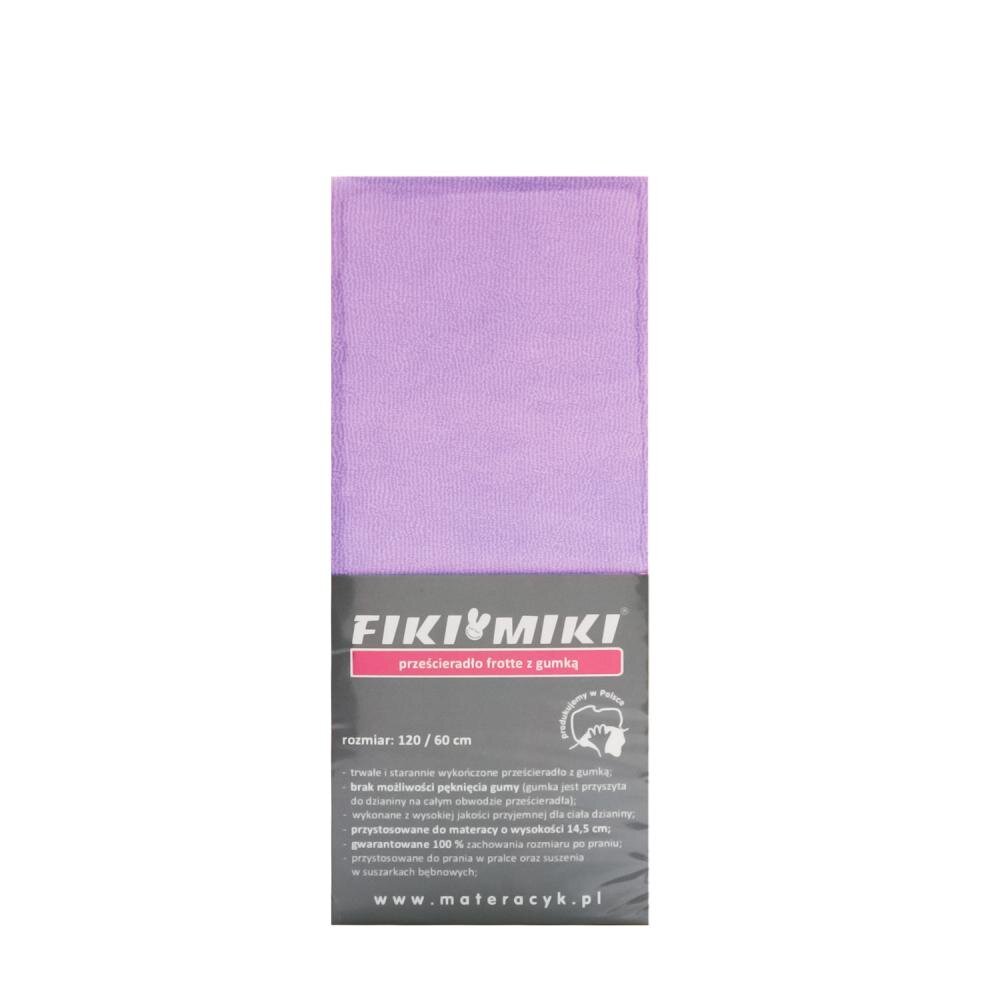 Fiki Miki Cearceaf cu elastic din frotir mov 12060 cm