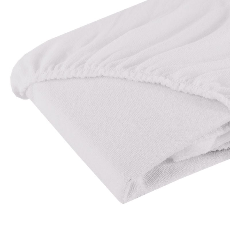 Fiki Miki Cearsaf cu elastic din frotir alb 120x60 cm