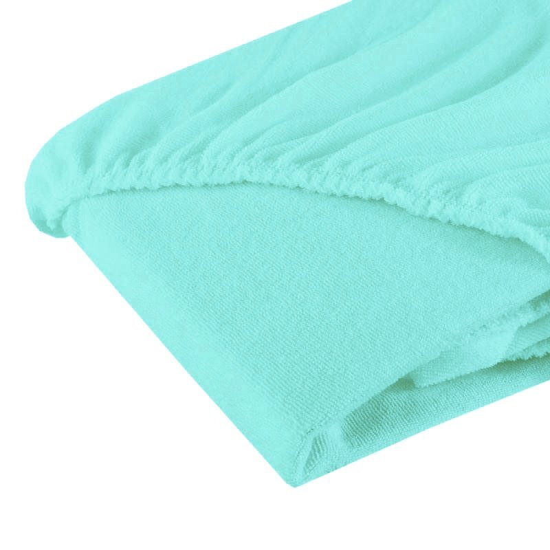 Fiki Miki Cearsaf cu elastic din frotir menta 120x60 cm