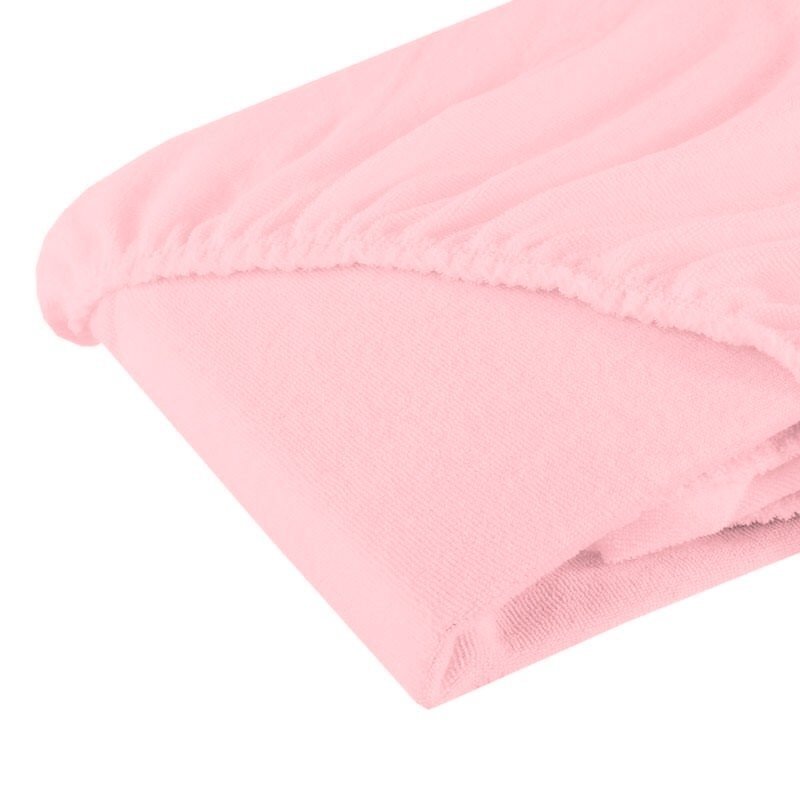Fiki Miki Cearsaf cu elastic din frotir roz 120x60 cm