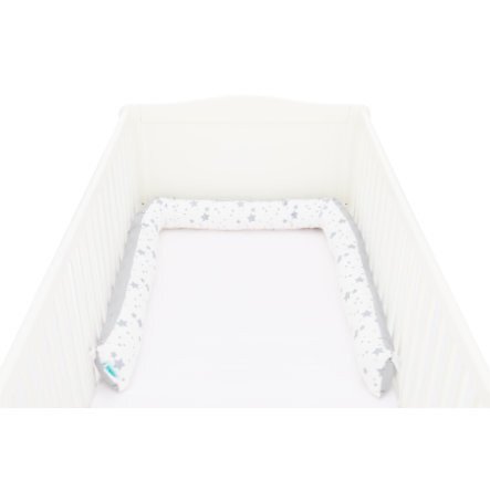 FILLIKID Baby nest culcus saltea si protectie de pat detasabila 90x40 cm grey star