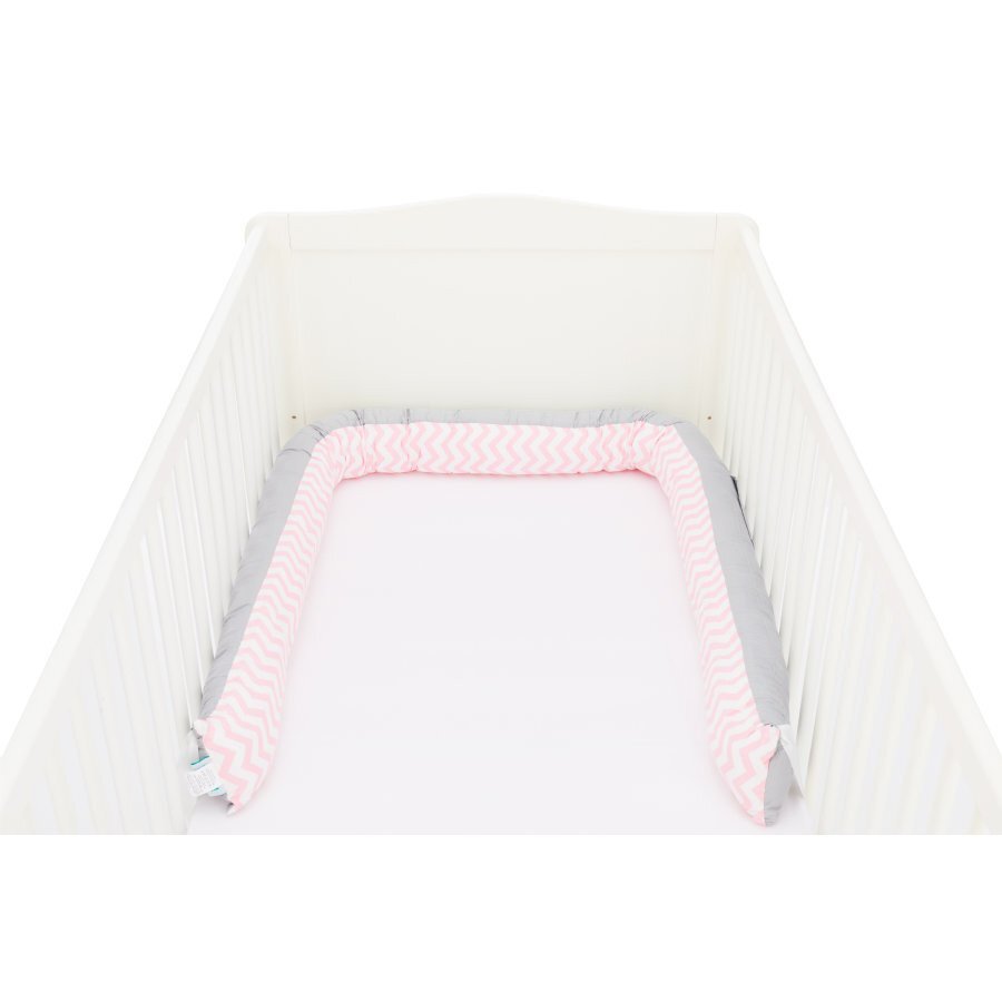 FILLIKID Baby nest culcus saltea si protectie de pat detasabila 90x40 cm pink