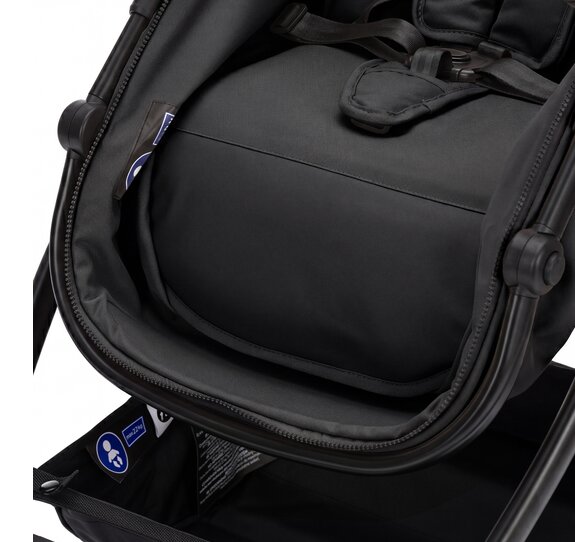 FILLIKID Carucior 2 in 1 pentru copii Fill Elix Black transformabil reversibil cu spatar reglabil si suspensii husa pentru picioare inclusa