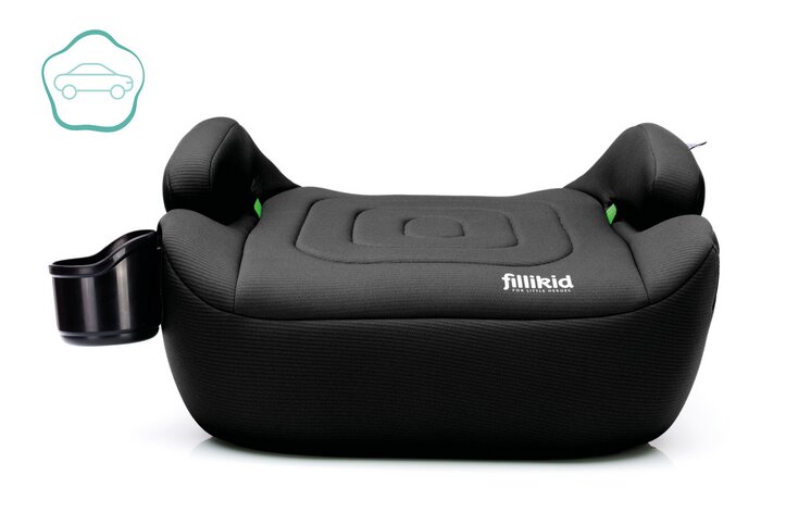 FILLIKID Inaltator auto cu isofix Luxe Flip black grupa 23 Fililikd cu suport integrat pentru sticle