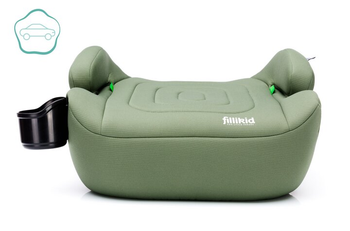 FILLIKID Inaltator auto cu isofix Luxe Flip green grupa 23 Fililikd cu suport integrat pentru sticle