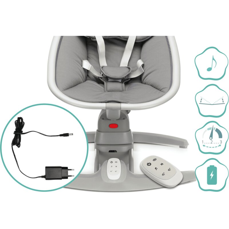 FILLIKID Leagan electric pentru bebelusi Mimi grey