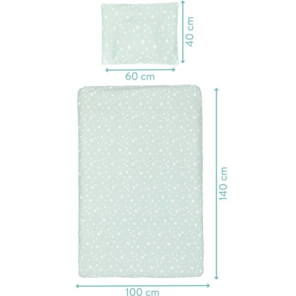 FILLIKID Lenjerie de pat din Jerse 2 piese Star mint