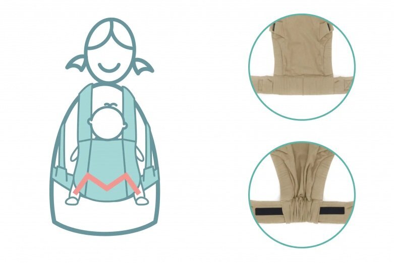 FILLIKID Marsupiu ergonomic Natural Sand 3.5-20 kg