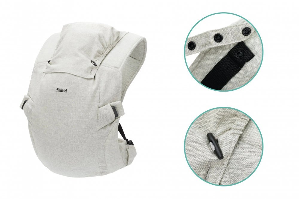 FILLIKID Marsupiu natural 3.5-20 kg grey melange