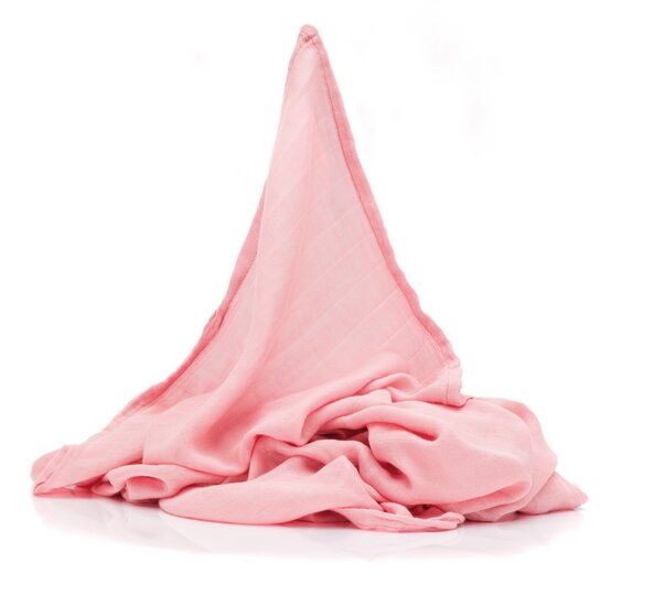 FILLIKID Muselina de infasat Swaddle Rose din bambus si bumbac 120x120 cm