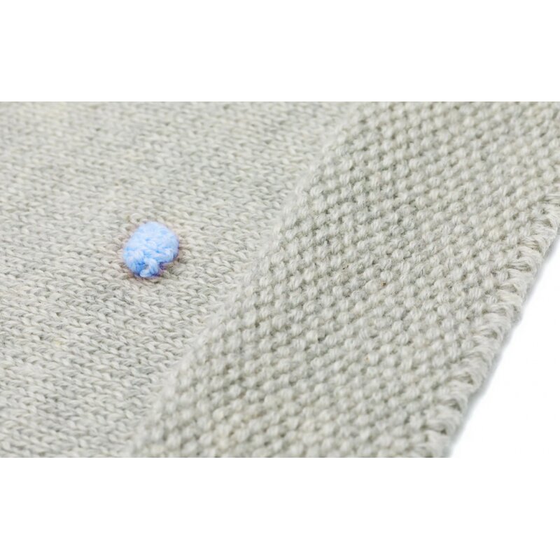 FILLIKID Patura tricotata 100 bumbac grey blue