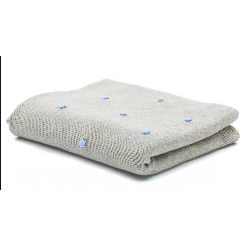 FILLIKID Patura tricotata 100 bumbac grey blue