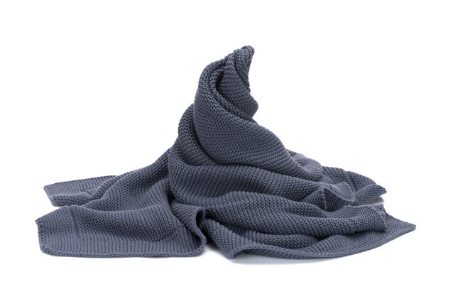FILLIKID Patura tricotata din bumbac organic Blue 80x100 cm