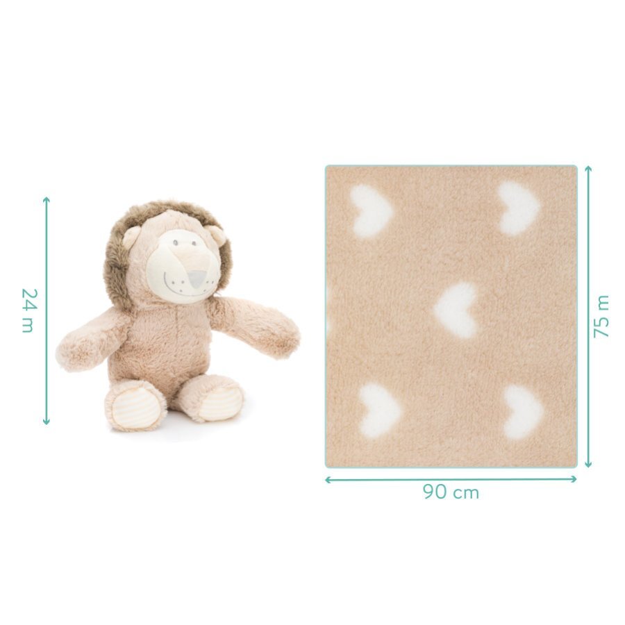 FILLIKID Paturica pufoasa cu jucarie leu 24cm