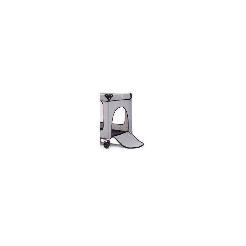 FILLIKID Patut pentru copii Standard Melange grey pliabil prevazut cu usita si roti dimensiuni 125x66x76 cm greutate maxim suportata 15 kg
