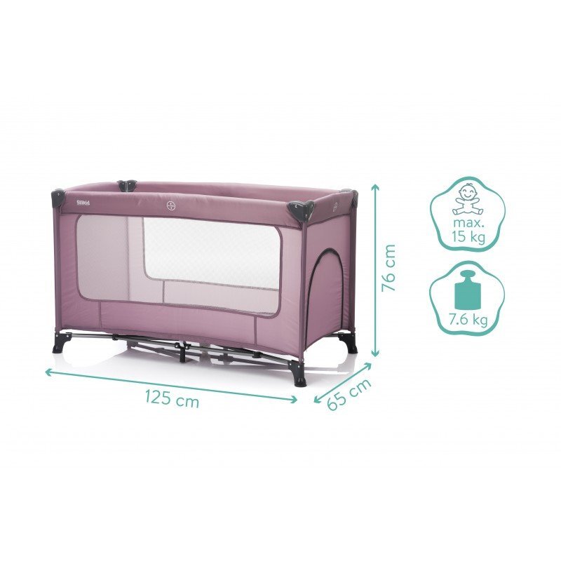 FILLIKID Patut pliabil Nizza raspberry 120x60 cm