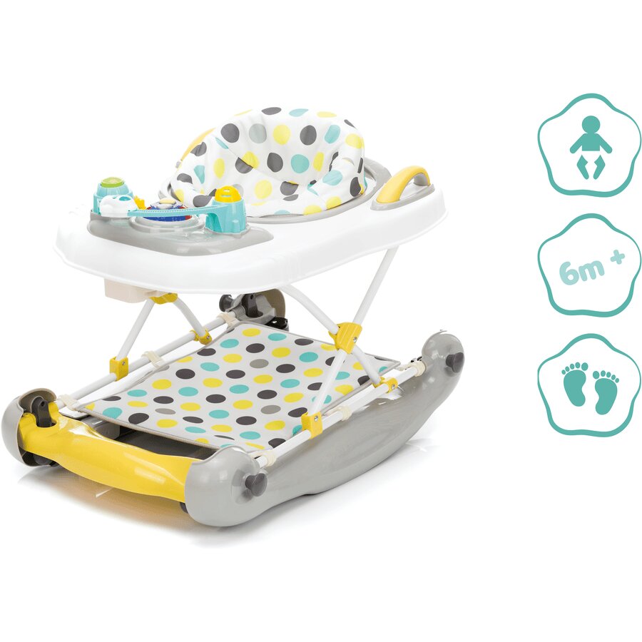 FILLIKID Premergator-balansoar cu jucarie Buline yellowgrey