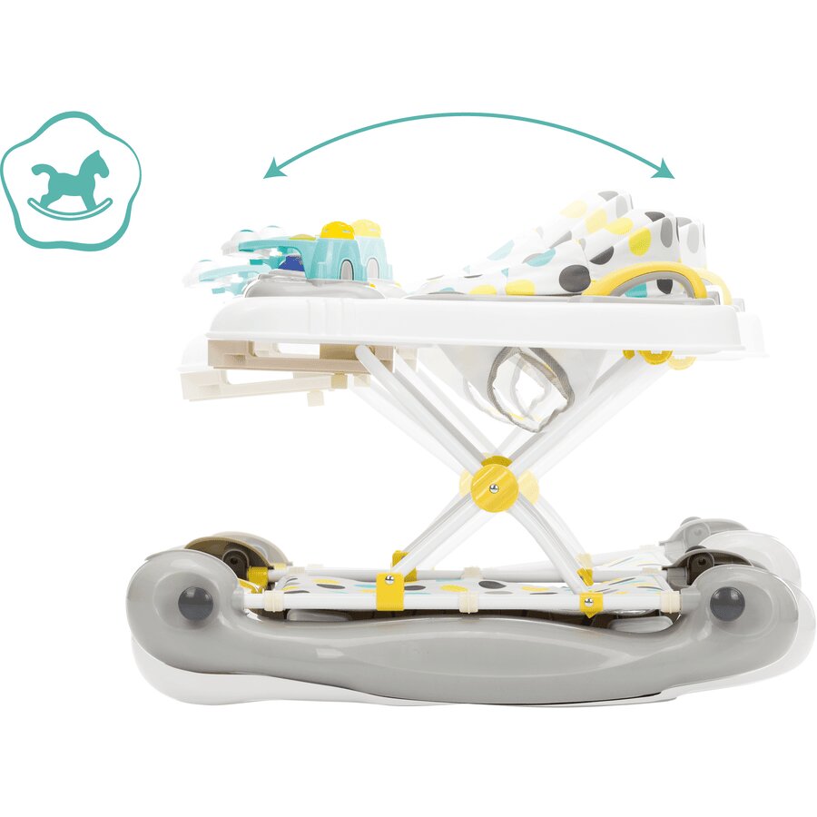 FILLIKID Premergator-balansoar cu jucarie Buline yellowgrey