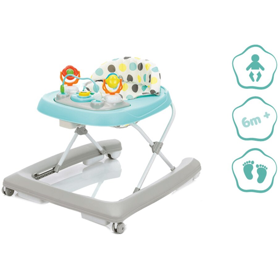 FILLIKID Premergator cu jucarie Buline mint grey