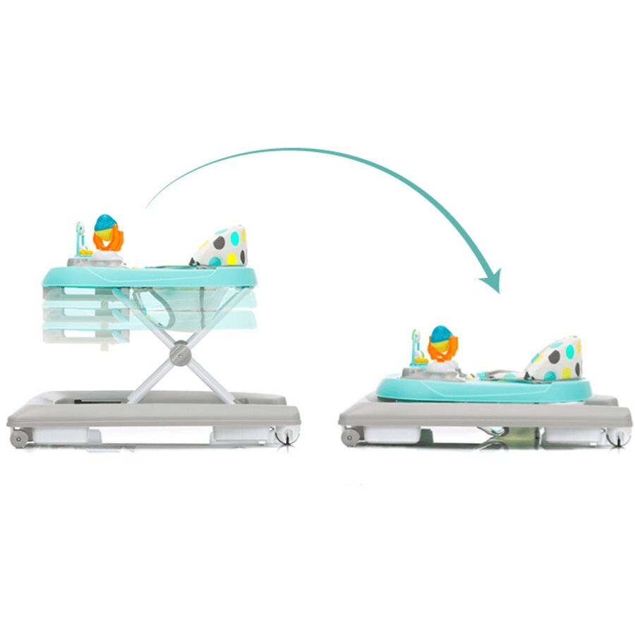 FILLIKID Premergator cu jucarie Buline mint grey