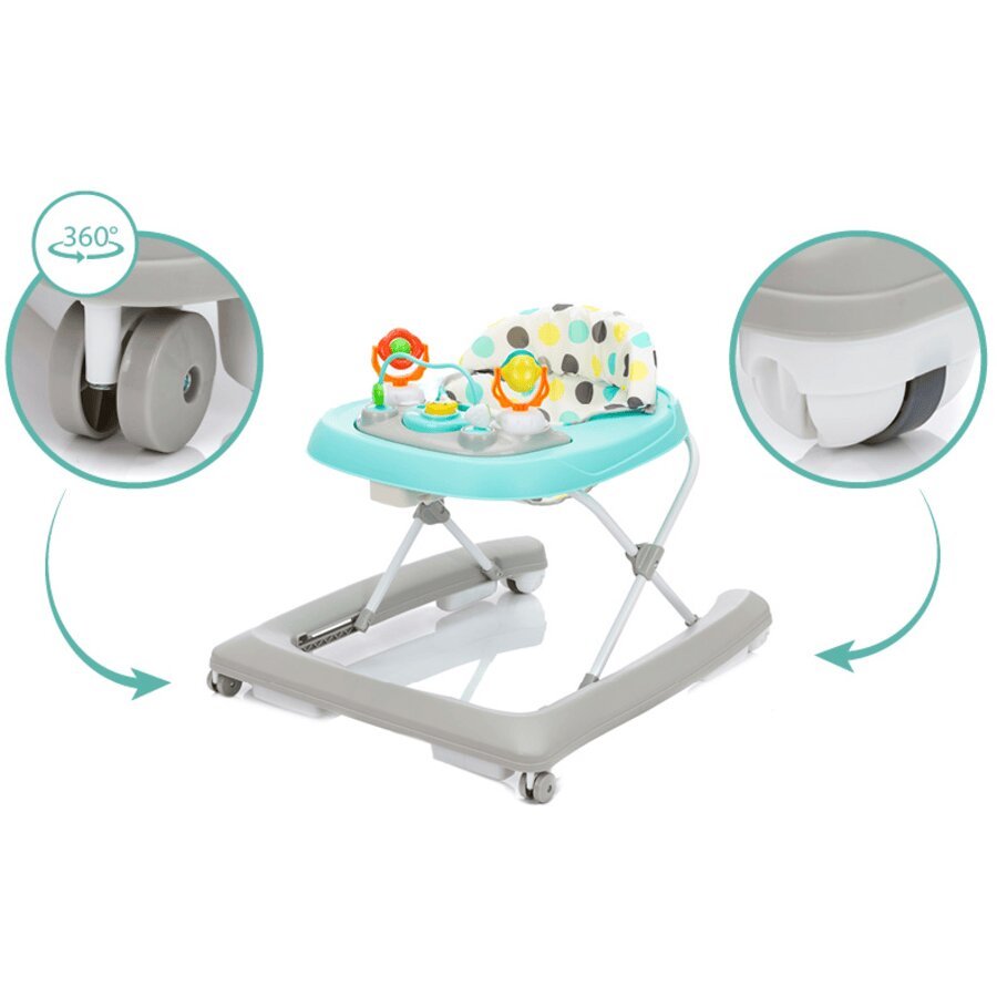 FILLIKID Premergator cu jucarie Buline mint grey