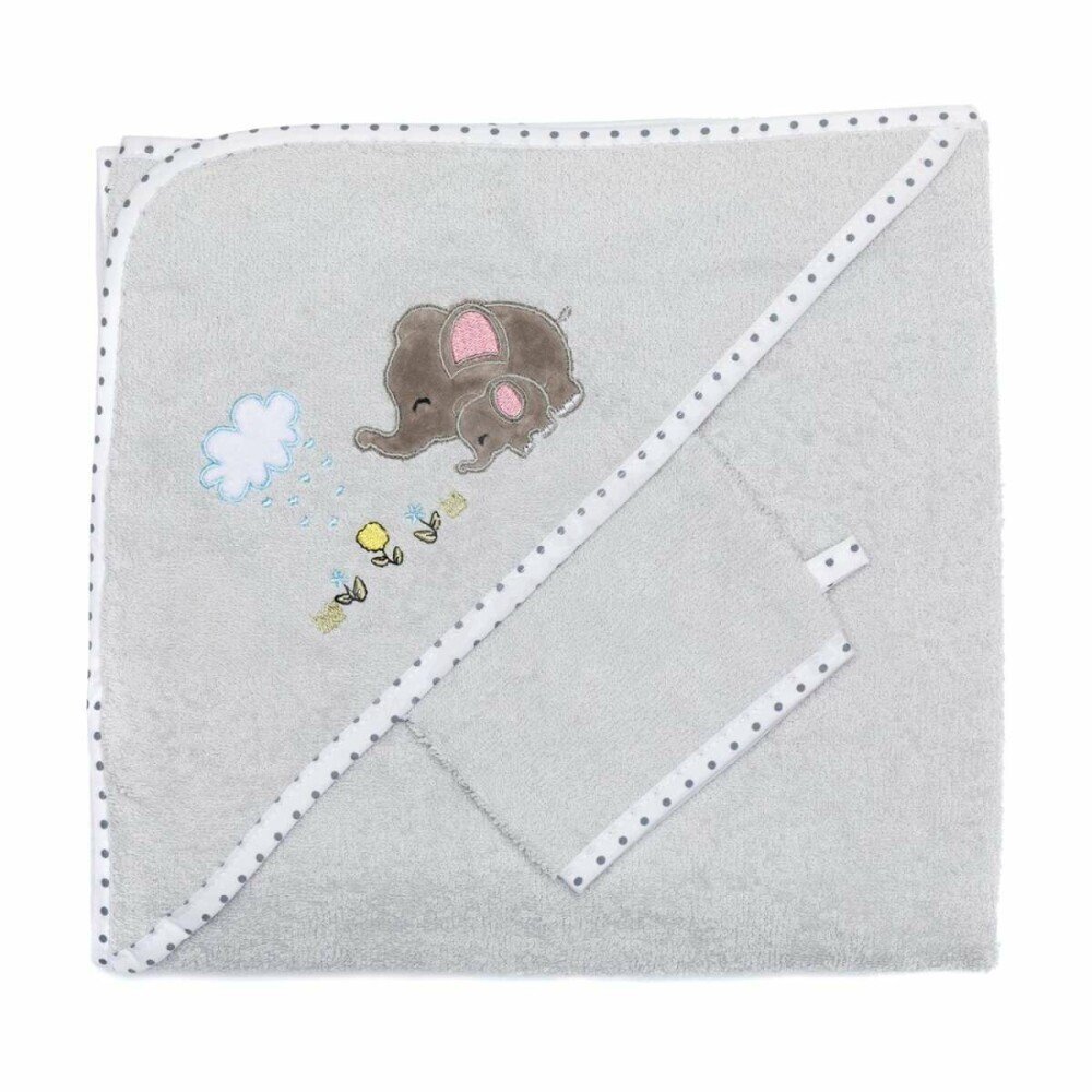 FILLIKID Prosop brodat cu manusa Elefant grey