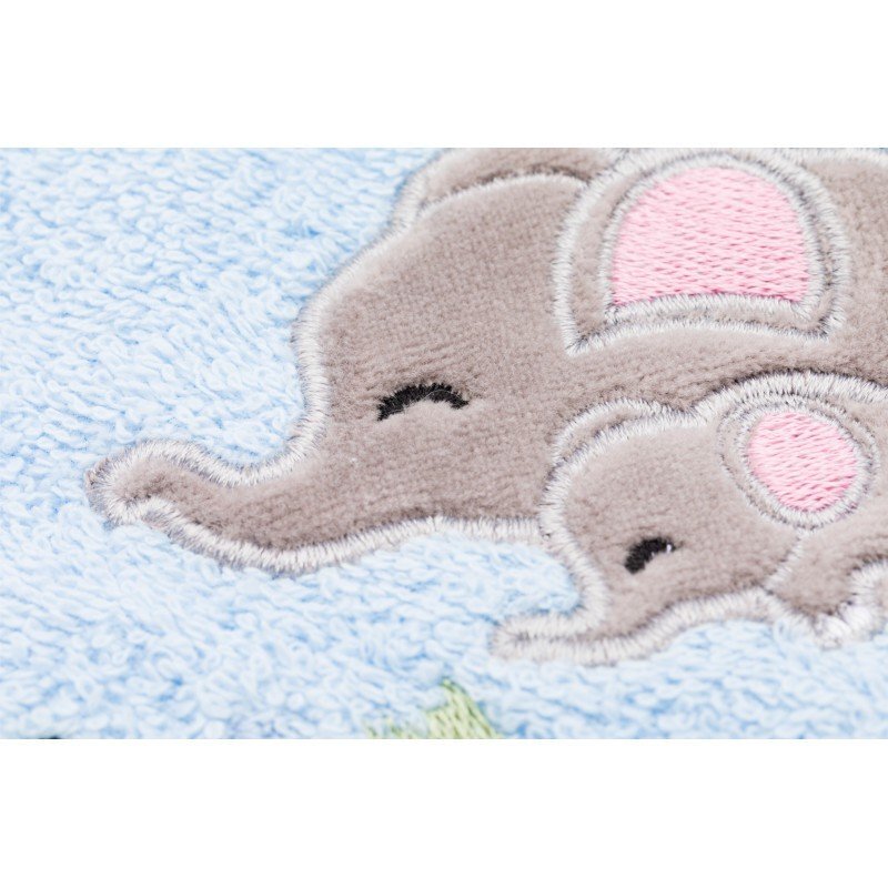 FILLIKID Prosop brodat Elepant family blue 75x75 cm