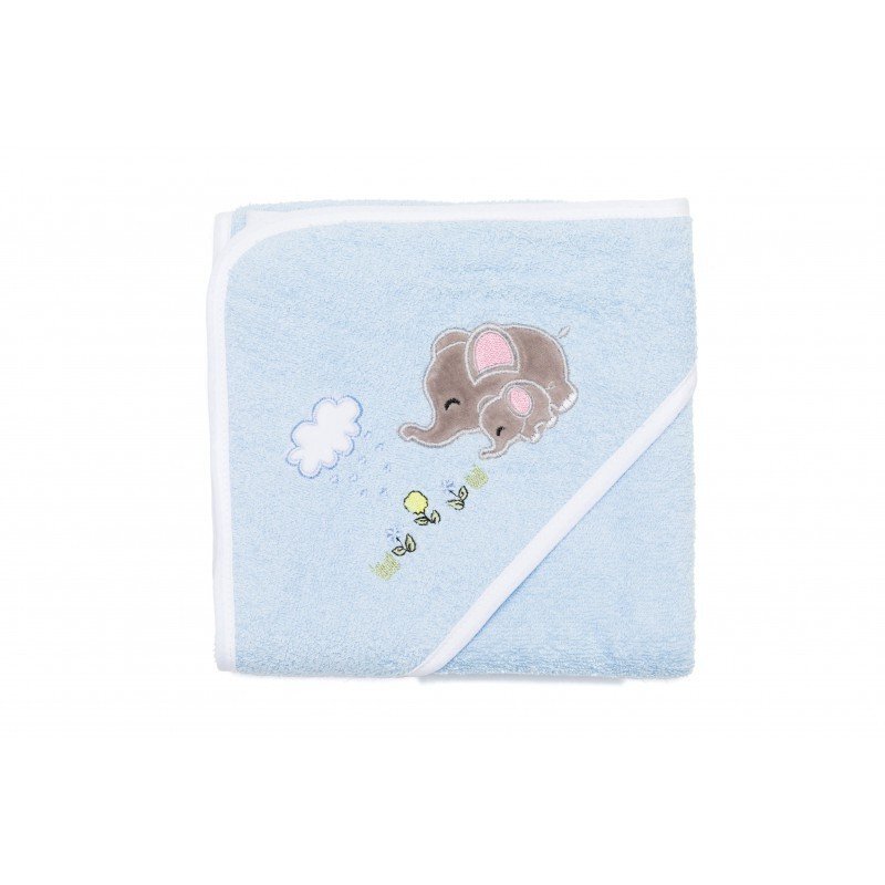 FILLIKID Prosop brodat Elepant family blue 75x75 cm