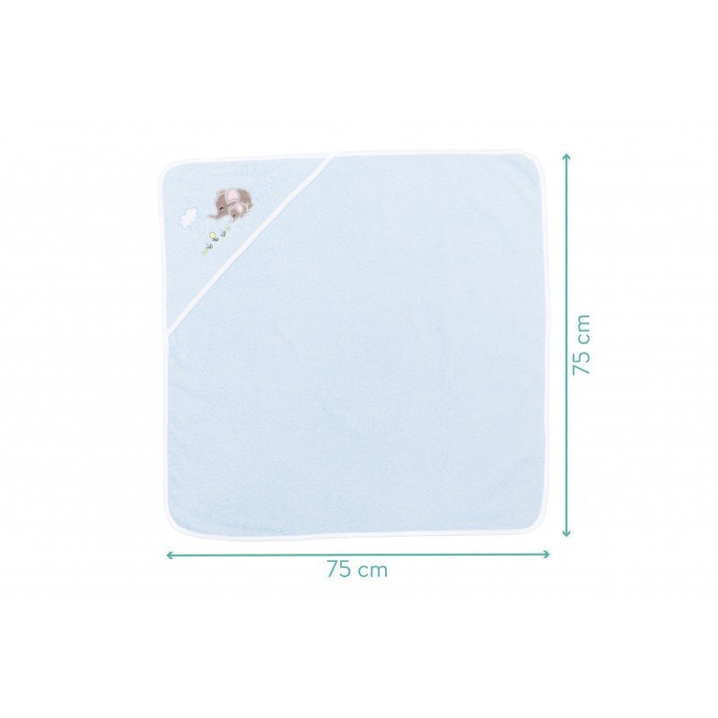 FILLIKID Prosop brodat Elepant family blue 75x75 cm