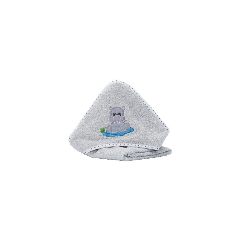 FILLIKID Prosop brodat hippo grey blue 75x75 cm