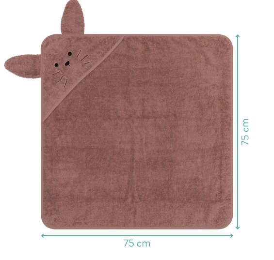 FILLIKID Prosop brodat Iepure pink 75x75 cm