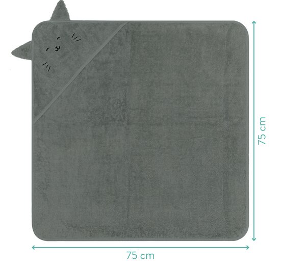 FILLIKID Prosop brodat Pisica green 75x75 cm