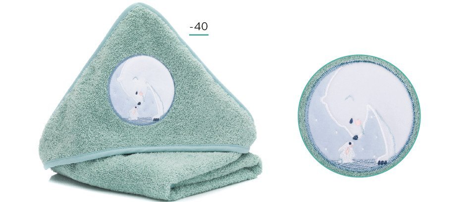 FILLIKID Prosop brodat polar bear ocean 75x75 cm