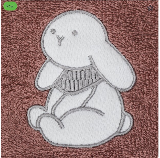 FILLIKID Prosop brodat Rabbit pink 75x75 cm