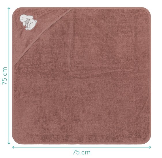 FILLIKID Prosop brodat Rabbit pink 75x75 cm