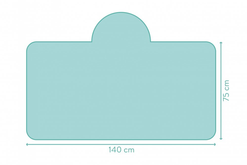 FILLIKID Prosop din bumbac cu capison mint 140x70cm