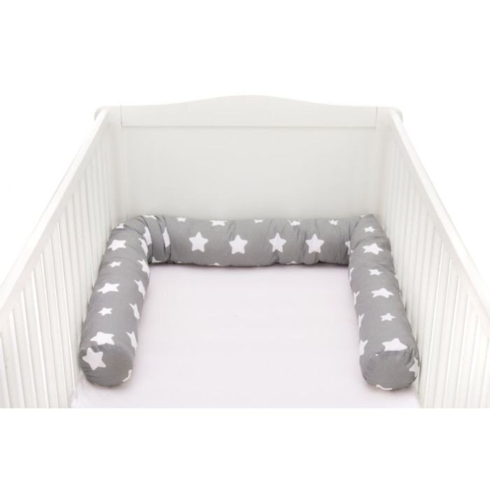 FILLIKID Protectie laterale pentru pat lemn 190 cm Star grey