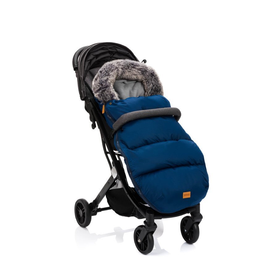 FILLIKID Sac de iarna cu guler blanita detasabil pentru carucior navy 100x50 cm