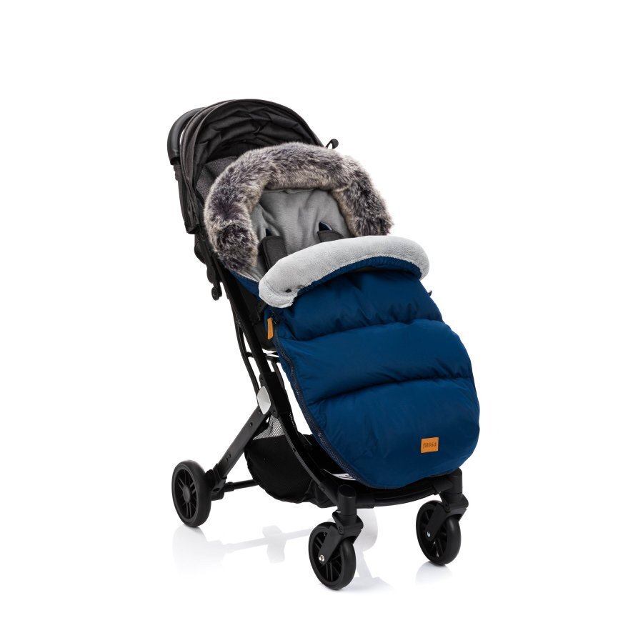 FILLIKID Sac de iarna cu guler blanita detasabil pentru carucior navy 100x50 cm