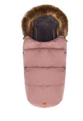 FILLIKID Sac de iarna cu guler blanita detasabil pentru carucior roz pudra 100x50 cm