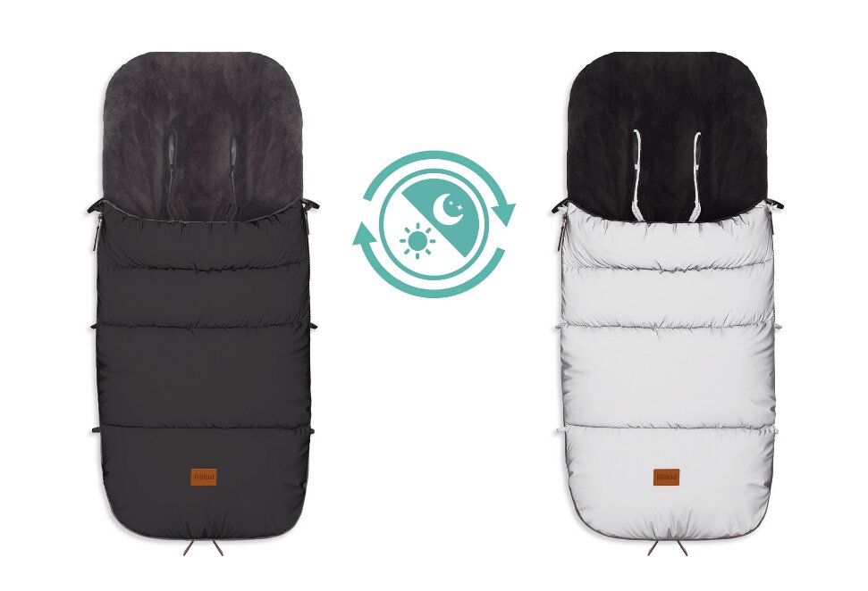 FILLIKID Sac de iarna reflectorizant pentru carucior Kinley black