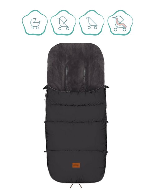 FILLIKID Sac de iarna reflectorizant pentru carucior Kinley black