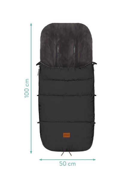 FILLIKID Sac de iarna reflectorizant pentru carucior Kinley black
