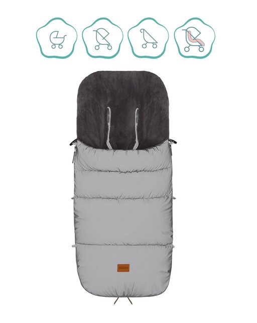 FILLIKID Sac de iarna reflectorizant pentru carucior Kinley silver