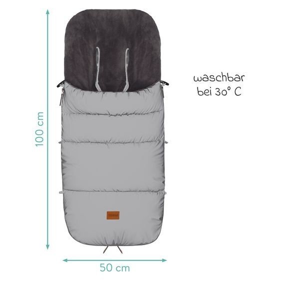 FILLIKID Sac de iarna reflectorizant pentru carucior Kinley silver
