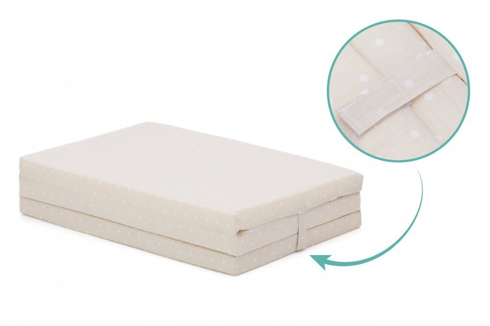 FILLIKID Saltea pliabila pentru copii Beige Buline 120x60x4 cm